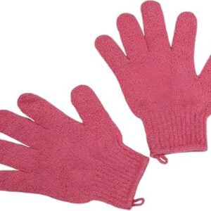 vetelly 2pcs exfoliating gloves shower glovesscrubs away ingrown hair and dead skin for shower spa m 33.6